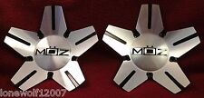 Moz Wheels Chromeblack Metal Custom Wheel Center Caps Set Of 2 New