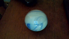 2 Blue White Marble Glass Gear Shift Knob No Insert Akro Agate Houze 03