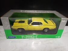 Welly Nex 1970 Mercury Cougar Eliminator 118 Yellow Black Banded In Sealed Box