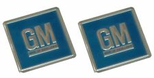 69-72 Gm Embossed Metal Door Jamb Adhesive Decal Badge Foil Sticker Blue 3m 2pc