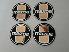 Set Of 4 Nos Vintage Mazda Embossed Center Cap Decals Stickers - 51mm
