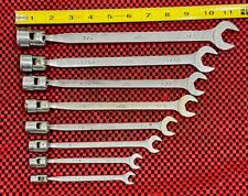 Mac Tools 8 Pc Set Flex Socket Open End Combination Wrench 8 Pc Usa 6 12 Pt