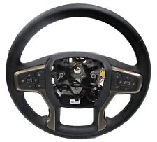 Oem 19-23 Chevy Silverado Tahoe Suburban Gmc Black Copper Leather Steering Wheel