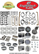 Chevy Chevrolet 350 5.7 1968 - 1985 Enginetech Engine Kit With Flat Top Pistons