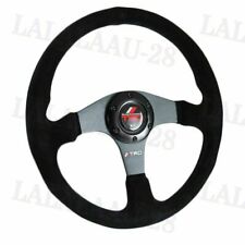 14 Trd Racing Style Black Stitching Suede Sport Steering Wheel W Horn Button