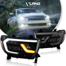 Vland Led Reflector Headlight For Toyota 07-13 Tundra08-20 Sequoia Wsequential