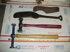 Old Auto Body Dinging Hammers And Long Slapping Spoon Wood Paddle Dolly Tools