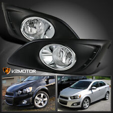 Fits 2012-2016 Chevy Sonicaveo Clear Bumper Driving Fog Lights Lampbulbscover