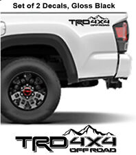 2 Trd Off Road 4x4 With Mountains Toyota Tacoma Tundra Decals  Gloss Black