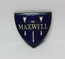 Antique Used 1923-1925 Royal Blue Maxwell Radiator Grille Emblem Badge Sc