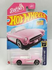 Hot Wheels 1956 Corvette Barbie Movie 183 - New For 2023 - Screen Time Dicast
