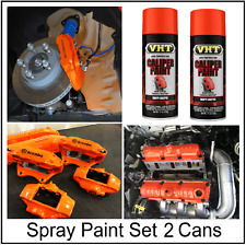 Orange Brake Caliper Paint Spray Drums Rotor Valve Cover High Temp Coating 2cans