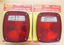 2pc Universal Combination Signal Tail Light Truck Lite Redclear Dot