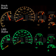 Dash Cluster Gauge Green Smd Led Lights Kit Fits 99-02 Chevy Silverado 1500 2500