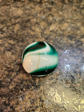 Vintage Glass Green White Marbled Swirl Gear Shift Knob Lot 397