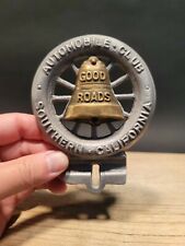 Antique Vintage Style Aluminum Good Roads Club License Plate Fob Topper