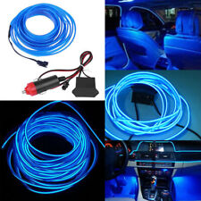 2m Blue Led Car Interior Decorative Atmosphere Wire Strip Light Accessories Us