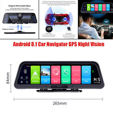 10 1080p Android 8.1 Touch Screen Car Dual Cameras Dash Night Vision Gps Navi