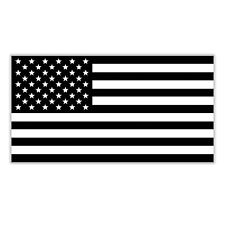 Black And White American Flag Sticker Usa Decal Us Waterproof Military Army