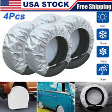 Set Of 4 Wheel Tire Covers For 27 To 29 Diameter Rv Trailer Truck Car Camper