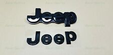 2pcs Kit Gloss Black Front Rear Emblem Badge For 2014-2018 Jeep Grand Cherokee