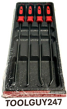 Snap On Tools Usa Sglasa204cr 4 Pc Red Long Soft Grip Pick Set New