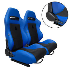 New 2 Tanaka Blue Black Racing Seats Reclinable W Slider For Toyota 