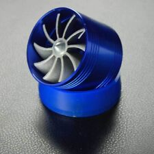 Blue Car Rubber Single Turbo Turbine Charger Cool Air Intake Fuel Gas Saver Fan