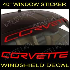Chevy Corvette Windshield Vinyl Decal Sticker Banner Red