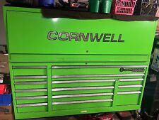 Cornwell Tool Box 75in Triple Bank Pro Series Neon With Top Hutch Neon Green