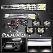 42 Inch Led Light Bar 22 4 Pods Combo Kit For Offroad Jeep Atv Suv 4wd Ute