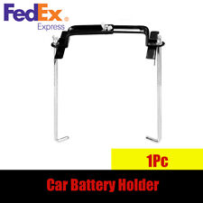 1pc Black Car Storage Battery Holder Adjustable Stabilizer Metal Bracket 23cm Us
