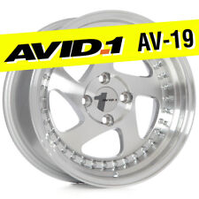 Avid.1 Av-19 15x8 Machined Face 4x100 25 Wheels Set Of 4 Fits Civic Miata Xb
