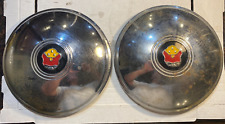 Pair Of Vintage Chrome Hubcaps - Oldsmobile 10.25 Diameter - Remakes