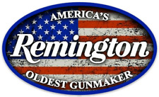 Remington Usa Design American Flag Red White Blue Die-cut Oval Sticker