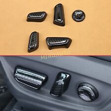 Carbon Fiber Power Seat Adjust Switch Button Cover For 2018-2024 Toyota Camry