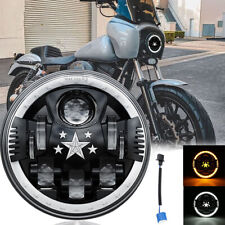 7inch Round Motorcycle Led Headlight Hilo Beam Turn Signal Drl Lamp For Motor