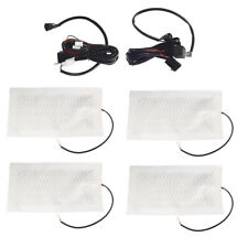 4 Pads Carbon Fiber Car Truck Boat Heated Seat Cover Heater Kit Wround Switch