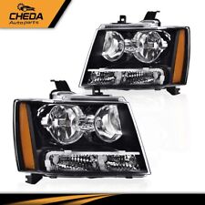 Headlight Lamps Left Right Pair Fit For 2007-2014 Chevy Tahoe Suburban 1500