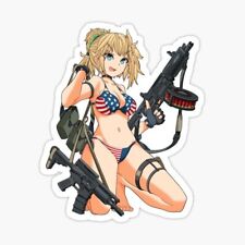 America Gun Girl Sexy Anime Stickers Bikni Women Explicit Beautiful Gorgeous