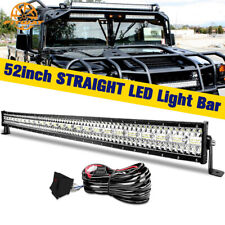 Offroad 52inch Led Work Light Bar Tri-row Flood Spot Combo Truck Roof Driving