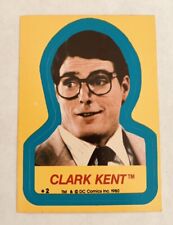 Portrait Of Clark Kent 1980 Superman Dc Topps Sticker Card Nm