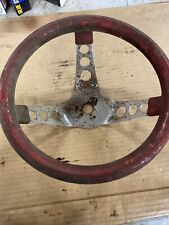 Vintage Red Metalic Superior The 500 Steering Wheel Hot Rod And A Little Rust