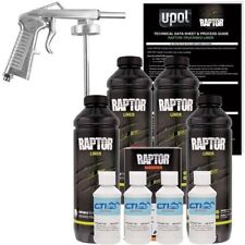 U-pol Raptor Gm White Urethane Spray-on Truck Bed Liner Wfree Spray Gun 4l