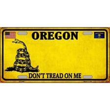 Oregon Dont Tread On Me License Plate Metal Sign Plaque Art Car Truck Wall Home