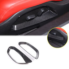 Real Carbon Fiber Seat Adjustment Button Trim Cover For Corvette C8 2020-23
