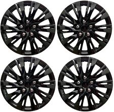 Shiny Ice Black Hubcaps Fits 16 Inch Set Of 4pc Wheel Cover Skin Covers Cap