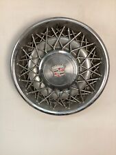1975-1985 Vintage Cadillac Wire Spoke Logo Hubcap Classic Wheel Cover