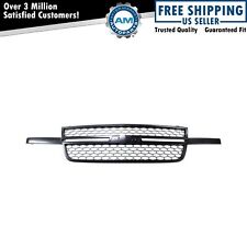 Ss Style Grille Assembly Black Gray Fits 03-07 Chevrolet Avalanche Silverado