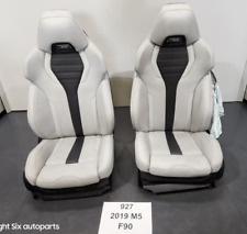  18-22 Oem Bmw F90 M5 Front Left Right Sports Seats Merino Silver Leather Note